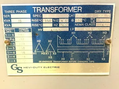 USED HEVI DUTY ELECTRIC T5H15