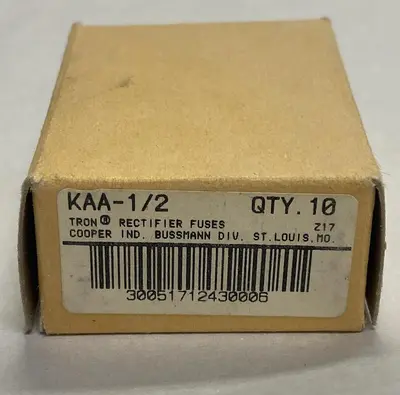 New | in-Stock COOPER BUSSMANN KAA-1/2 Miscellaneous Equipment (Electrical & Power) | Surplus Asset Holdings #1194453