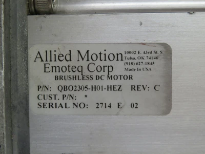 Used ALLIED MOTION _UNKNOWN_ Brushless Motors Texas US | OCO Industrial #1601387
