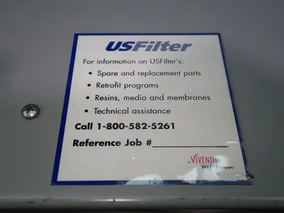 Us Filter Electrical Cabinet
