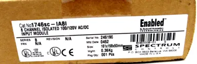 NEW FACTORY SEALED SPECTRUM CONTROLS 1746SC-IA8I INPUT MODULE 1746SCIA8I