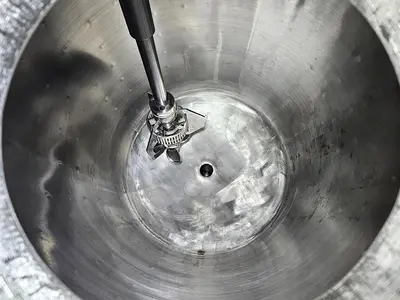 Used 35 Gallon Jacketed Tank (Reactor) with Homogenizer, 316 Stainless Steel