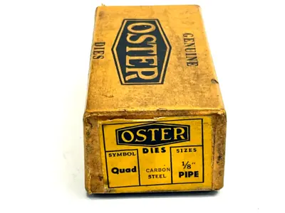 Oster Symbol Quad Carbon Steel 1/8" Pipe Die - New Other
