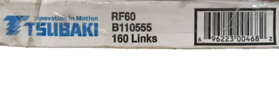 NEW TSUBAKI RF60 ROLLER CHAIN 160 LINKS 10FT B110555