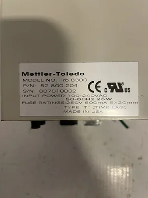 Mettler-Toledo TRB 8300 Turbidity Transmitter 52 800 204 100-240VAC