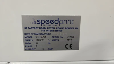 USED 2014 SPEEDPRINT SP710 AVI