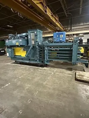 AMERICAN MODEL 12847 HORIZONTAL AUTO-TIE BALER WITH ALLEN BRADLEY CONTROLS 60 HP