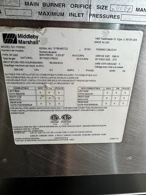 Middleby Marshall PS638G-2 65” Gas Double Impingement Conveyor Oven - Natural GasMiddleby Marshall PS638G-2 65” Gas Double Impingement Conveyor Oven - Natural Gas