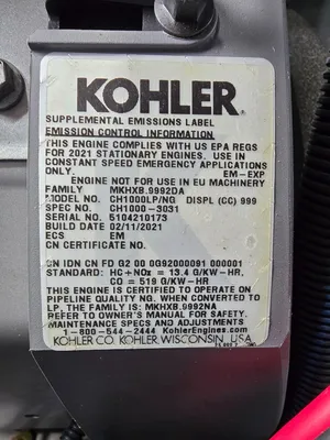 NEW 2021 20 KW Enclosed Kohler 20RCAL Natural Gas Propane Generator 240V 1Phase
