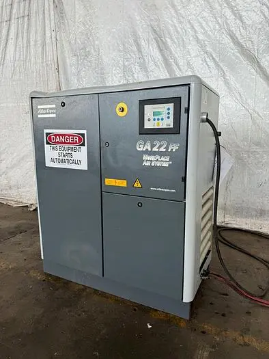 30 HP ATLAS-COPCO GA22 FF ROTARY SCREW AIR COMPRESSOR