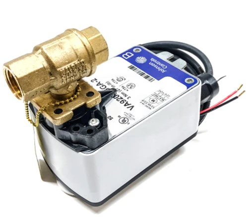 Johnson Controls VG1241AE+923BGA 2-Way 1/2" Forged Brass Ball Valve, Cv 1.9 [New]