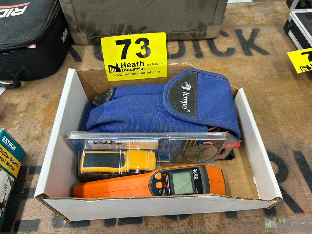 Used _UNKNOWN_ KLEIN INFRARED THERMOMETER, IDEAL GFCI TESTER, AND (2) INDUCTIVE AMPLIFIERS Electrical Testers Illinois US | Heath Industrial Auction Services #1379579