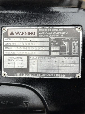 USED 2005 CAT GP20K