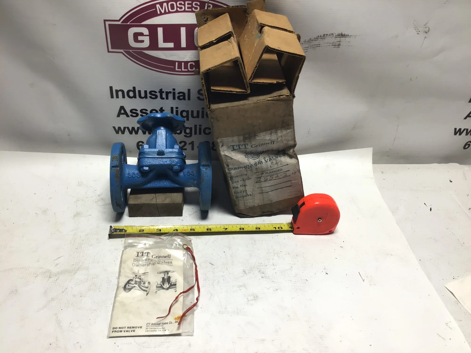 ITT Grinnell 1″ Manual Iron Flanged Diaphragm Valve 2552-2 303 104