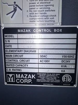 2007 MAZAK QTN-250 II LATHES, SLANT BED, N/C & CNC | Wheeler Machinery Sales (6)