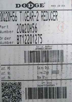 NEW DODGE 20Q20H56 GEAR REDUCER 20:1