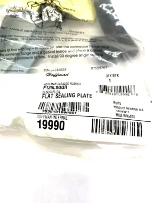 New | in-Stock HOFFMAN LAY-IN WIREWAY QUICK RELEASE FLAT SEALING PLATE 12" X 6" Miscellaneous MRO | Maverick Industrial Sales #1122283