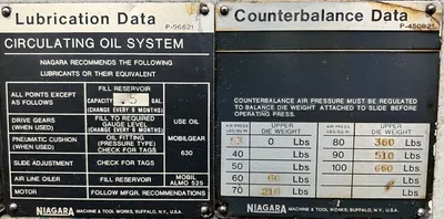 USED 1992 NIAGARA NIAGARA M-60 PRESS
