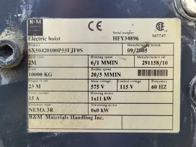 USED 2005 R&M MATERIALS HANDLING SX70620500P65END0F