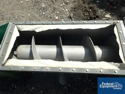 USED Spaans Manufacturing LTD. 20" X 201" Spaans Screw Conveyor, S/S, 5 HP