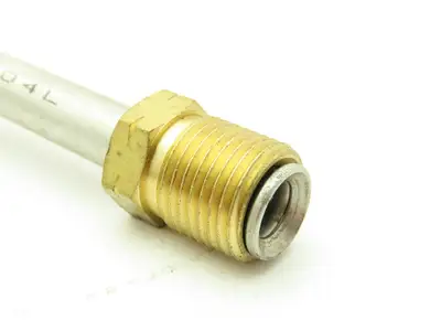 3/8 Flare Adaptor 3/8 Barb 304 Stainless Crimp Air Conditioner Line Lot of 4