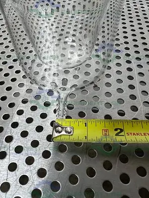 NEW CHEMGLASS CG-1576-04 250ML 3-NECK JACKETED EUROPEAN FLASK 1-CN, 2-SN 24/40 OUTER