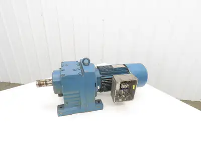 Sew Eurodrive R87 DV100L4/BMG Inline Gearmotor 3kw 277/480V 63.68:1 Ratio 27rpm