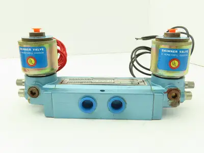 Honeywell Skinner S3FFHAL3 Solenoid Valve 5-Way 3 Pos 24VDC 150 PSI 3/8" NPT