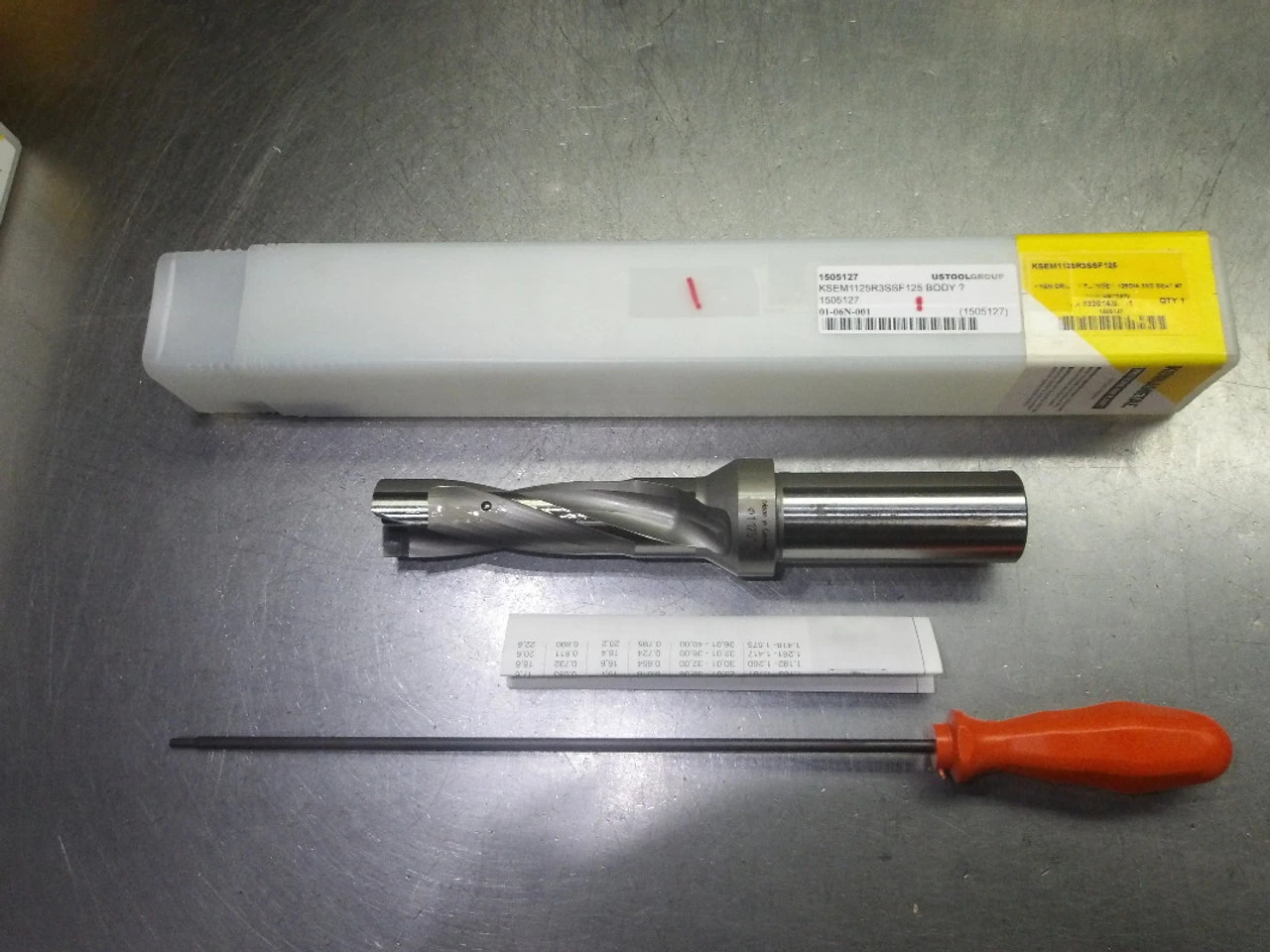 Kennametal 1.125" Coolant Thru Drill 1.25" Shank KSEM1125R3SSF125 (LOC3361)