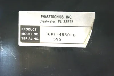 PHASETRONICS 36P1-4850-B POWER SUPPLY 36P14850B