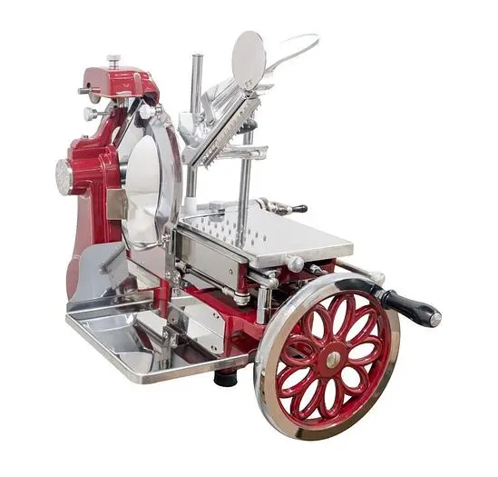 Trento 12″ Blade Luxury Model Volano Manual Slicer Flower Flywheel and Stainless Steel Tray - SEE VIDEO