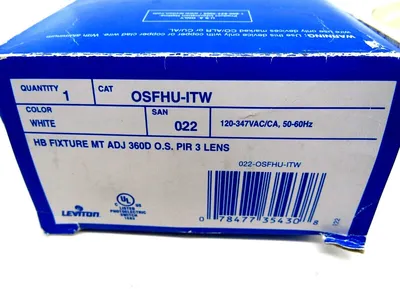 NEW LEVITON OSFHU-ITW OCCUPANCY SENSOR OSFHUITW