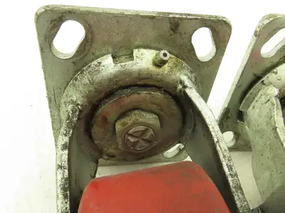 4" Caster Wheel Poly/Cast Locking Swivel Base 2" Wide 5-1/2" Height Lot of 2