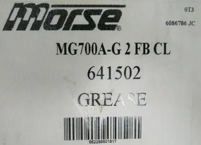 NEW MORSE MG700A-G CAM CLUTCH MG700AG 2 FB CL 641502 2" BORE