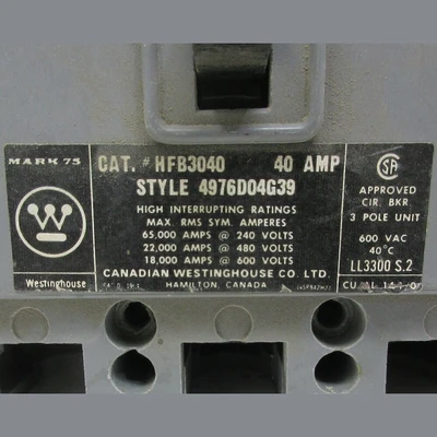 Westinghouse HFB 40 Amp Breaker