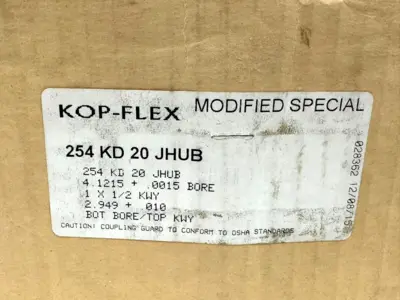 NEW KOP-FLEX 254 KD 20 JHUB DISC COUPLING HUB 4.1215+.0015 BORE