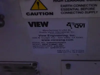 20" X 23" Table Cmm - View Summit 450