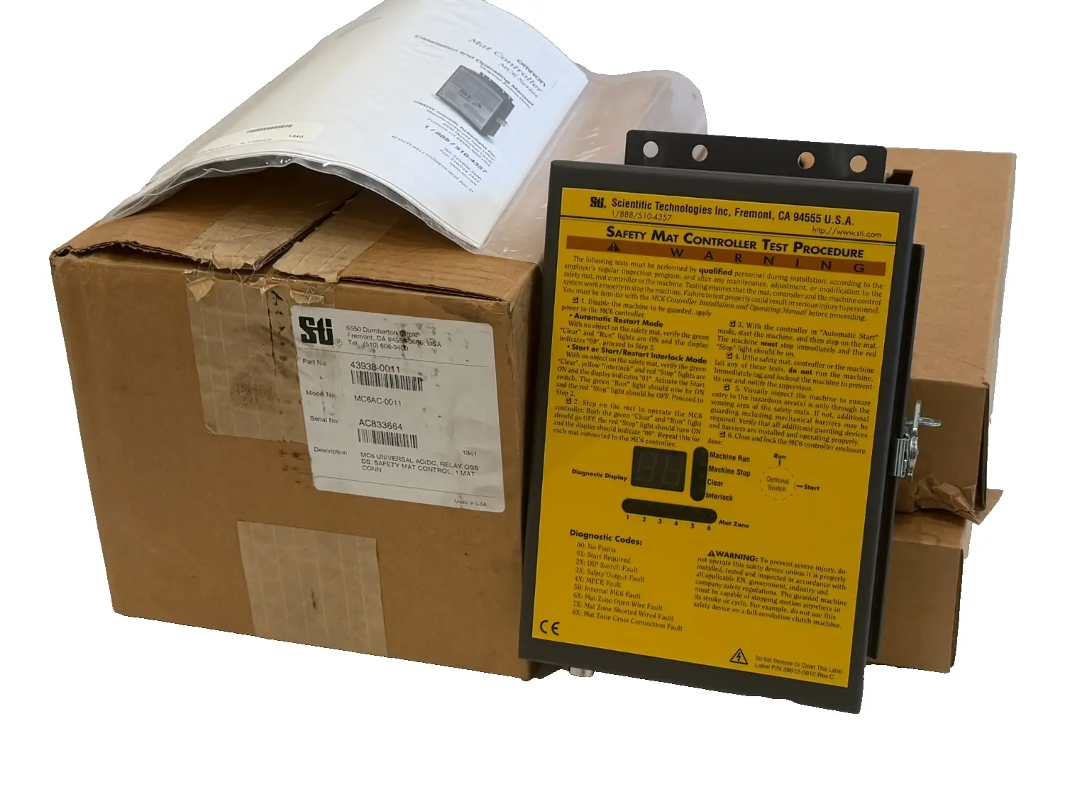 NEW STI MC6AC-0011 SAFETY CONTROLLER 43938-0011 MC60C0011