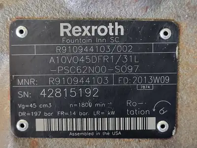 USED REXROTH A10VO45DFR1/31L-PSC62N00-SO97