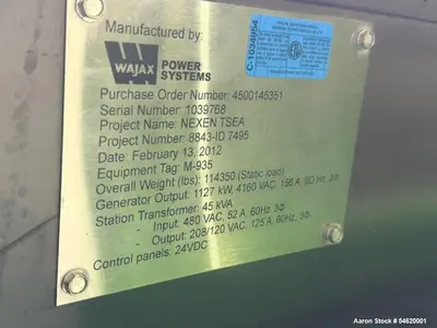Used JENBACHER JGS-416 Gas Generators Illinois US | Aaron Equipment #1369564