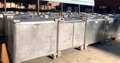CLAWSON TANK 300 Gallon Stainless Steel Liquid Tote TANKS / KETTLES | EcReCon Inc (2)