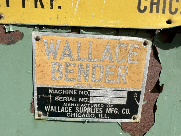 Used WALLACE 462 Pipe, Tube & Bar Benders Ohio US | Yoder Brothers machinery #144150