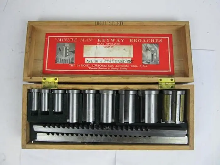 Minuteman Keyway Broaches Set No 10 Standard Set