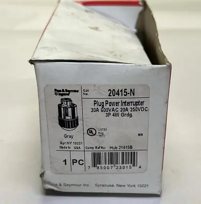 New | in-Stock PASS & SEYMOUR 20415-N Miscellaneous Equipment (Electrical & Power) Ohio US | Surplus Asset Holdings #1237344