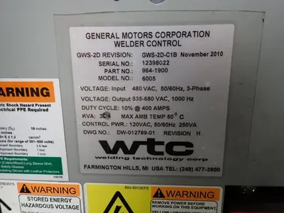 USED 2010 WELDING TECH CORPORATION 6005