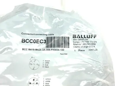 NEW BALLUFF DBL-ENDED CONNECTING CORDSET