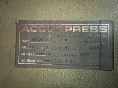 2001 ACCURPRESS 850014 Power Squaring Shears (Inch) | Used Fab Machines (7)