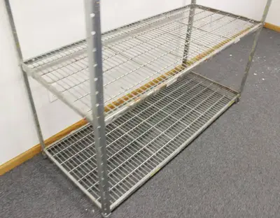 Stainless Steel Commercial 4 Tiers Shelving 75" High X 59" Wide X 12,5" Deep