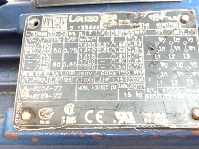 Used WEG Motor w/ Lenze GSN05-1NHAR Worm Gearbox 0.75kW Gearmotors Michigan US | Maverick Industrial Sales #1395895