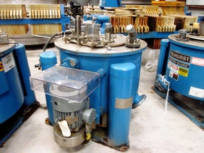 (5) Tolhurst 30 x 18 perforate basket centrifuges, rubber-lined.